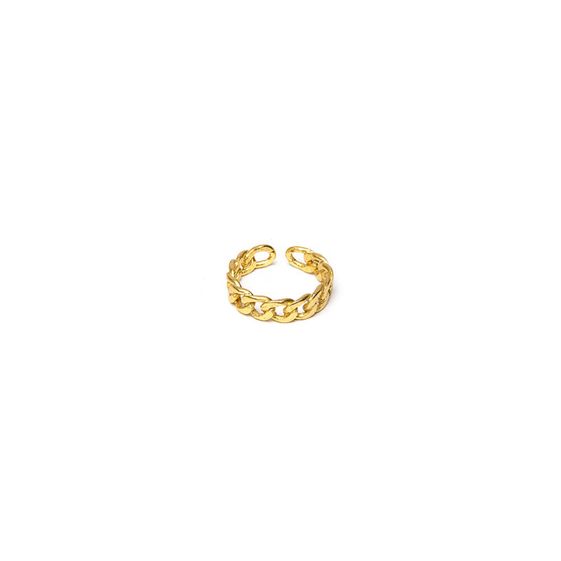 Nickel Ring adjustable chain gold plated