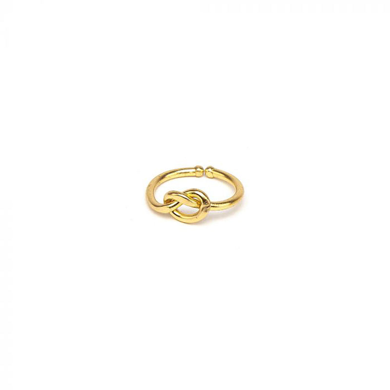 Nickel Ring adjustable with knot gold plated